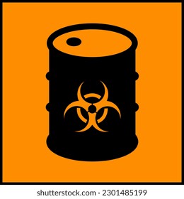 Warning Radioactive Area Symbol Sign, Vector Illustration, Isolate On White Background Label. EPS10