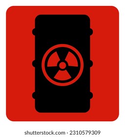 Warning Radioactive Area Symbol Sign, Vector Illustration, Isolate On White Background Label. EPS10