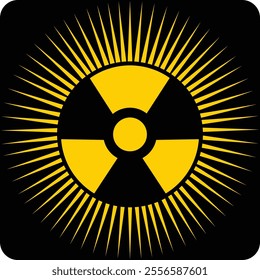 Warning, Radioactive Materials, do not Open, sticker vector