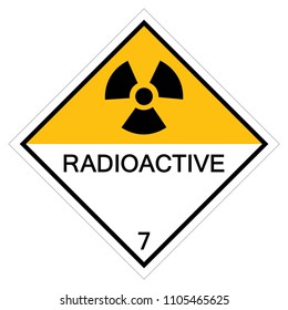 Warning Radioactive Symbol Sign, Vector Illustration, Isolate On White Background, Label .EPS10