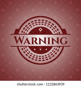 Warning realistic red emblem