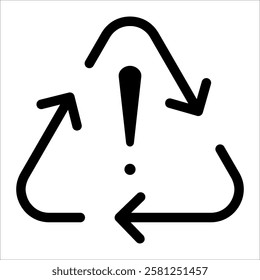 Warning Recycle Icon Element For Design