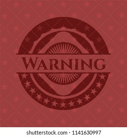 Warning red emblem
