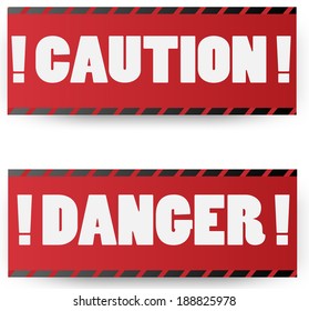 Warning Red Signs Vector Illustration Stock Vector (royalty Free) 188825978