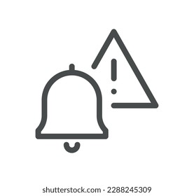 Warning related icon outline and linear vector.