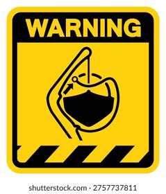 Warning Release Lifeboat Gripes In Launch Sequence Symbol Sign, Vector Illustration, Isolated On White Background Label.EPS10