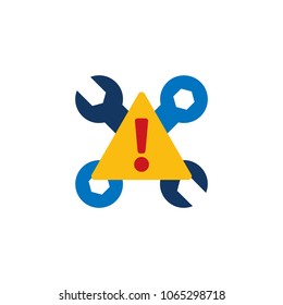Warning Repair Logo Icon Design