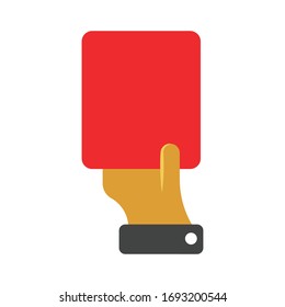  warning reprimanding or penalising a player vector color icon design, Fouls and misconduct shoot-out Concept, Soccer and football Penalty Card on White Background,