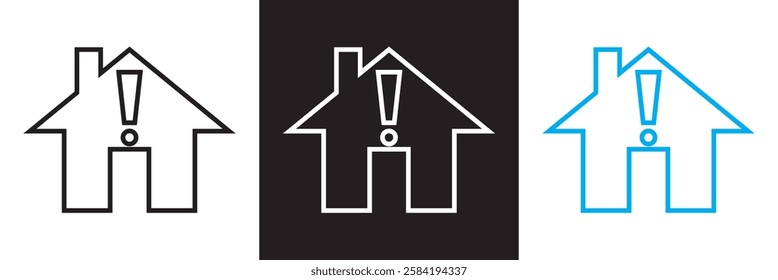 Warning and risk icon. Warning exclamation mark, attention, danger, notice, stop. isolated on white and black background. vector illustration. EPS 10