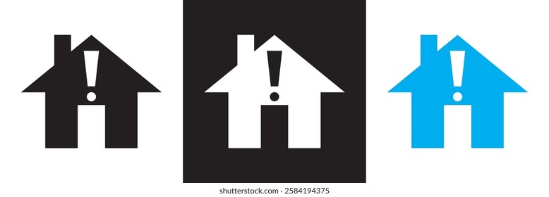 Warning and risk icon. Warning exclamation mark, attention, danger, notice, stop. isolated on white and black background. vector illustration. EPS 10