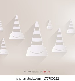warning road cones icon