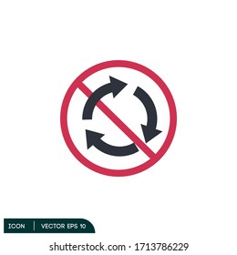 warning road sign forbidden direction icon design element vector eps 10