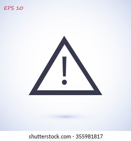 warning road sign icon