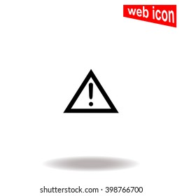 Warning road sign icon. 