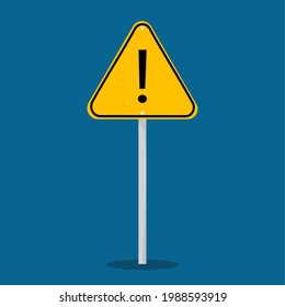 warning road sign icon isolated on background. Vector illustration