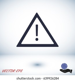 warning road sign icon, vector best flat icon, EPS