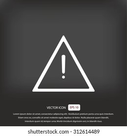 warning road sign vector icon