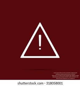 warning road sign vector icon