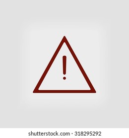 warning road sign vector icon