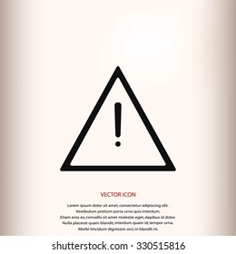 warning road sign vector icon