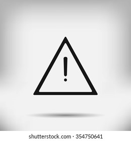 warning road sign vector icon