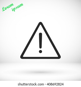 warning road sign vector icon