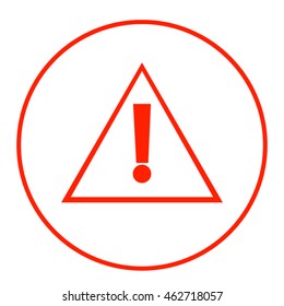 warning road sign vector icon