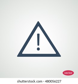 warning roadsign icon, vector best flat icon, EPS
