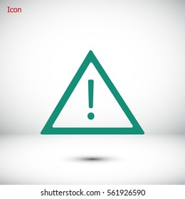 warning roadsign icon, vector best flat icon, EPS