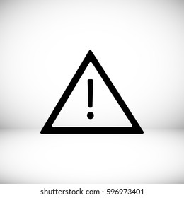 warning roadsign icon, vector best flat icon, EPS