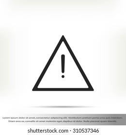 warning roadsign vector icon