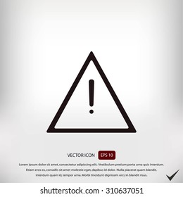 warning roadsign vector icon