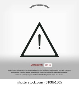 warning roadsign vector icon