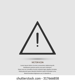 warning roadsign vector icon