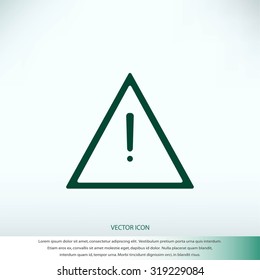 warning roadsign vector icon