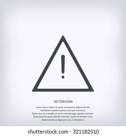 warning roadsign vector icon