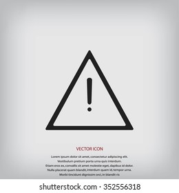 warning roadsign vector icon