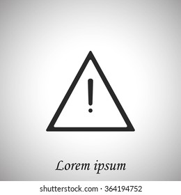 warning roadsign vector icon