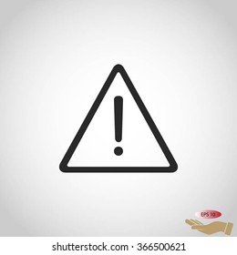 warning roadsign vector icon