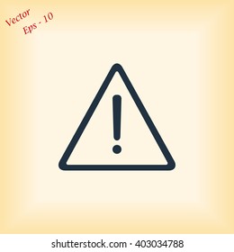 warning roadsign vector icon