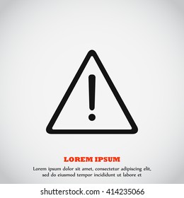 warning roadsign vector icon