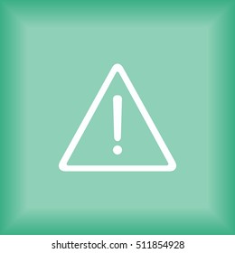 warning roadsign vector icon, flat design best vector icon