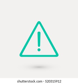 warning roadsign vector icon, flat design best vector icon