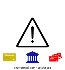 warning roadsign vector icon, flat design best vector icon