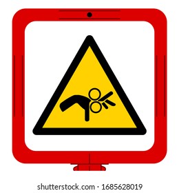 Warning Roller Symbol Sign,Vector Illustration, Isolated On White Background Label. EPS10