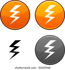 warning round buttons. Black icon included.