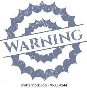 Warning rubber grunge stamp