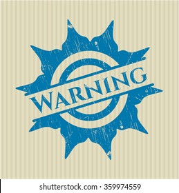 Warning rubber grunge texture seal