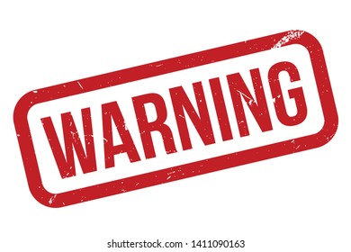 Warning rubber stamp. Red warning rubber grunge stamp vector illustration - Vector