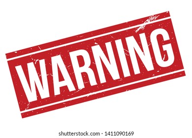 Warning rubber stamp. Red warning rubber grunge stamp vector illustration - Vector